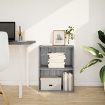 vidaXL Bibliothèque sonoma gris 60x30x77 cm bois d'ingénierie