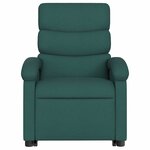 vidaXL Fauteuil inclinable électrique vert foncé tissu