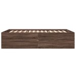 vidaXL Cadre de lit chêne marron 120x190 cm bois d'ingénierie