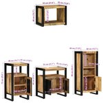 vidaXL Ensemble de mobilier de salle de bain avec étagère 4 Pièces