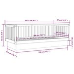 vidaXL Lit de jour sans matelas marron miel 80x200 cm bois pin massif