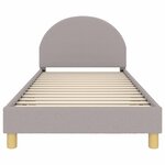 vidaXL Cadre de lit pour enfants avec tête de lit Gris clair 90x200 cm