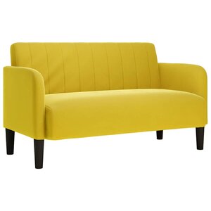 vidaXL Canapé causeuse jaune 109 cm velours