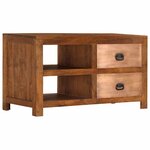 vidaXL Table basse avec 2 tiroirs 90x40x50 cm bois solide de manguier