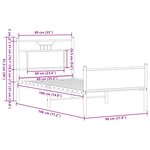 vidaXL Cadre de lit sans matelas chêne sonoma 90x190 cm