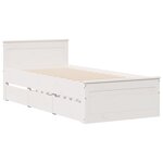vidaXL Cadre de lit sans matelas avec tête de lit 90x200cm bois de pin
