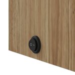 vidaXL Armoire de salle de bain à miroir avec LED chêne 60x13x52 cm