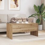 vidaXL Table basse chêne artisanal 102 x 50 5 x 46 5 cm