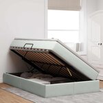 vidaXL Lit avec rangement et matelas Gris clair 120 x 190 cm Velours