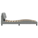 vidaXL Cadre de lit sans matelas Hvar gris clair 90x200 cm tissu