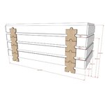 4 Lits Modulo Puzzle Gris Empilables 90x200 L 203 6 x Lg 93 8 x H 27 5 cm