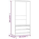 vidaXL Garde-robe Sonoma gris 100x50x200 cm Bois d'ingénierie