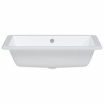 vidaXL Évier de salle de bain blanc rectangulaire céramique