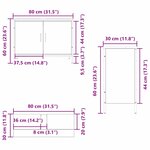 vidaXL Meuble sous-vasque de salle de bain Chêne noir 80 x 30 x 60 cm