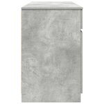 vidaXL Bureau avec porte Gris béton 140 x 49 x 76 cm Bois d'ingénierie