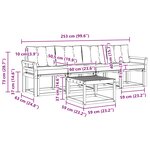 vidaXL Ensemble de canapés d'extérieur 5 pc Blanc et crème
