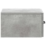 vidaXL Table d'appoint murale Gris béton 59 x 34 5 x 17 cm