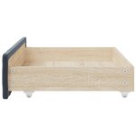 vidaXL Tiroirs de rangement dessous de lit 2 Pièces gris foncé
