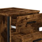 vidaXL Table de chevet chêne fumé 40x41x40 cm bois d'ingénierie