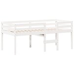 vidaXL Lit haut sans matelas blanc 90x200 cm bois de pin massif