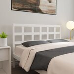 vidaXL Tête de lit Blanc 156x4x100 cm Bois massif de pin