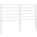 vidaXL Tête de lit de remplacement métal blanc 135 cm