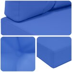 vidaXL Coussin de canapé d'extérieur 3 Pièces Bleu royal Polyester
