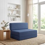 vidaXL Canapé-lit pliable Bleu 70 x 72 x 60 cm Tissu