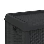 vidaXL Boîte de rangement de jardin anthracite 125 L PP