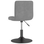 vidaXL Chaise pivotante de salle à manger Gris clair Velours