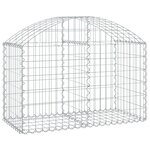 vidaXL Panier de gabions arqué 100x50x60/80 cm Fer galvanisé
