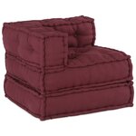 vidaXL Unité de canapé modulaire 3 Pièces Marron Tissu