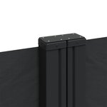 vidaXL Auvent latéral rétractable noir 100x600 cm