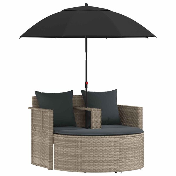 vidaXL Canapé de jardin 8 pc polyrotin Gris clair et gris foncé