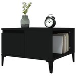 vidaXL Table basse noir 55x55x36 5 cm bois d'ingénierie