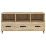 vidaXL Meuble TV Chêne sonoma 102x35x50 cm Bois d'ingénierie