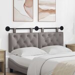 vidaXL Tête de lit suspendue Taupe Tissu