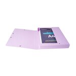 Boite De Classement Exabox Dos 40mm Carte Lustrée Aquarel - A4 - Couleurs Assorties - X 8 - Exacompta