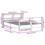 vidaXL Cadre de lit sans matelas blanc 140x200 cm bois de pin massif