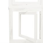 vidaXL Cloison de séparation 4 panneaux blanc bois de paulownia massif