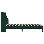 vidaXL Cadre de lit avec tête de lit Vert foncé 90 x 190 cm Velours