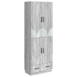 vidaXL Ensemble de Meubles 2 Pièces Sonoma gris Bois d'ingénierie