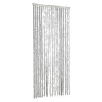 vidaXL Rideau anti-mouches gris 56x185 cm chenille