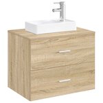 vidaXL Lavabo de salle de bains Chrome 40 5 x 22 5 x 11 5 cm métal