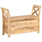vidaXL Banc d'entrée 103x33x72 cm Bois de manguier solide