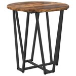 vidaXL Ensemble de tables d'appoint 2 Pièces Chêne fumé et noir