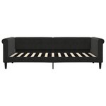 vidaXL Lit de jour avec gigogne sans matelas noir 90x200 cm