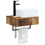 vidaXL Basin de lavage mural Bois ancien 53 x 35 x 39 cm
