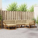 vidaXL Ensemble de canapés d'extérieur 6 pc Naturel et Beige