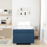 vidaXL Cadre de lit Bleu 80 x 200 cm tissu